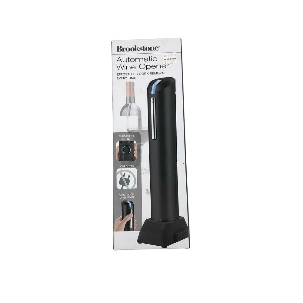 New in Box Brookstone Automatic Wine Opener - One-Touch Opening
